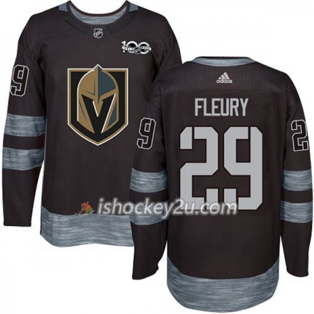 Mænd NHL Vegas Golden Knights Trøje Marc-Andre Fleury 29 1917-2017 100th Anniversary Adidas Sort Authentic